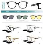 Plastic acetate frame + polarized clip-on Big City M1106S