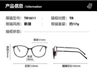 Combined TR90 + metal frame with anti-blue light protection lenses Elit TR1611-EL