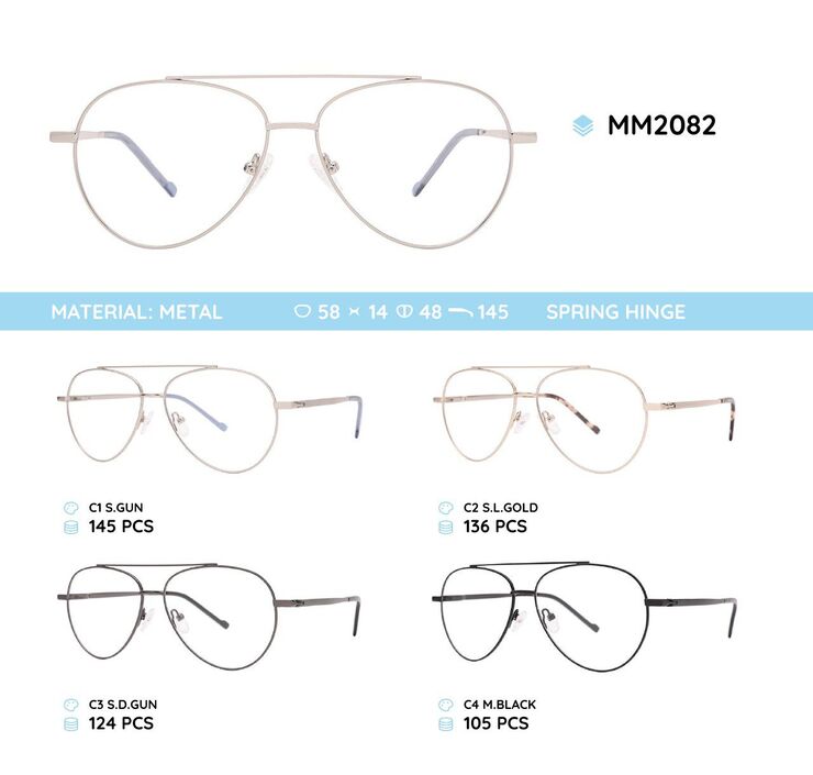 Metal men's frame for glasses MM2082