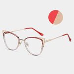 Combined frame (metal + TR90) or glasses with blue light protection, with spring hinges FA87242