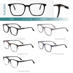 Acetate plastic frames for glasses with spring hinges Big City F3014