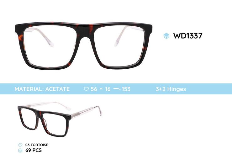 Plastic frames for glasses acetate material WD1337