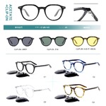 Plastic acetate frame + polarized clip-on Big City M1123S