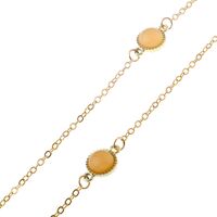 Gold-colored metal non-slip chain, with gemstone, for glasses and masks GL095