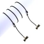 Металлическая нескользящая цепочка черного цвета, с подвеской Love, для очков и масок GL828