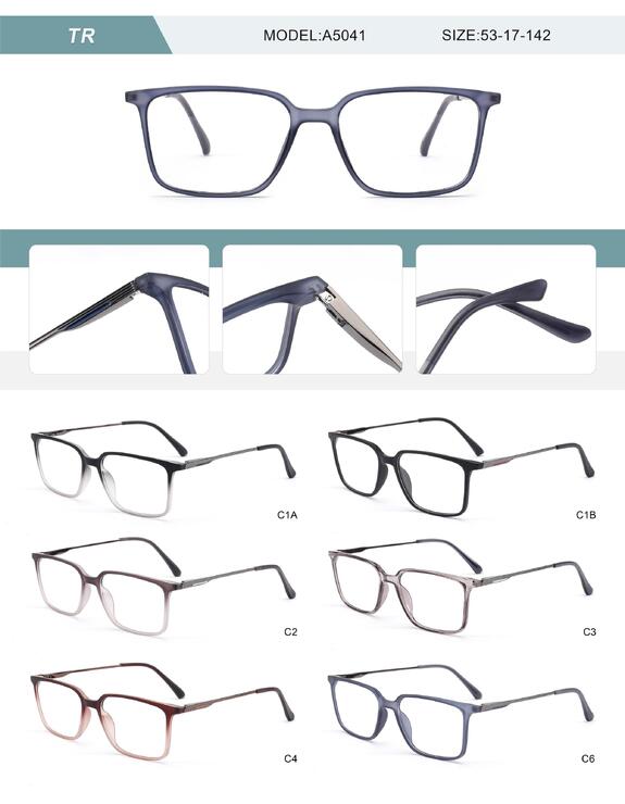 Plastic TR90 frame for men with spring hinges A5041-DA