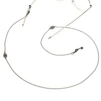 Металлическая нескользящая цепочка бронзового цвета, с полым цветком, для очков и масок GL126