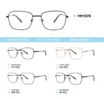 Metal men's frame for glasses with spring hinges MM1078