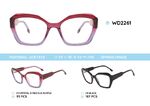 Plastic acetate eyeglasses frame with spring hinges WD2261