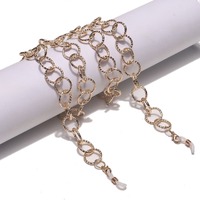 Black thick round metal glasses chain GL1400