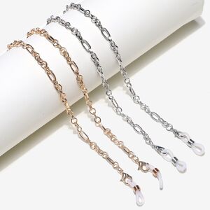 Metal non-slip chain, 2-piece set gold and silver, for glasses and masks GM011
