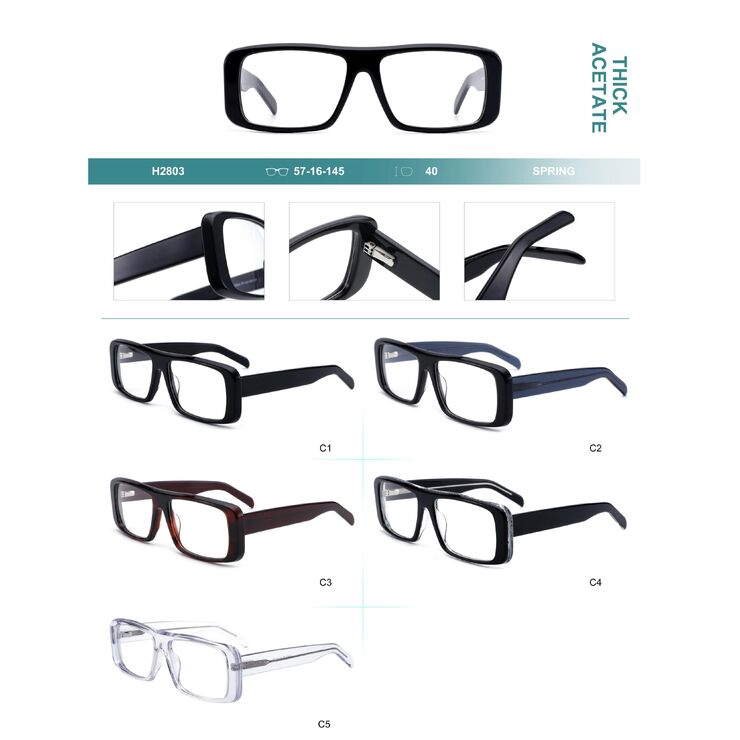 Plastic frames for glasses, thick acetate Big City H2803