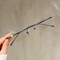 Очки для чтения безободковые металлические титановые сверхлегкие с защитой Blue Ray Cut KY0632-D, диоптрии от 0.00 до +4.00