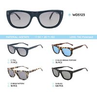 Plastic acetate frame polarized sunglasses WD5123