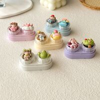 Mini soft contact lens kit retractable W-CT42辫子女孩