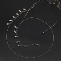 Gold-colored metal non-slip chain, with pearl, for glasses and masks GL663