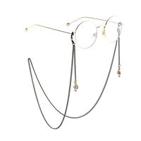 Металлическая нескользящая цепочка черного цвета, с подвеской музыкальный ключ, для очков и масок GL833