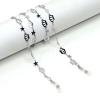 Металлическая нескользящая цепочка, с короной и звездой, для очков и масок GS058