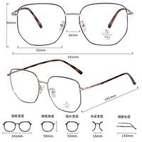 Metal frame with Blue Ray Cut protection lenses MAMO 8776