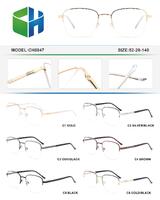 Оправа металлическая полуободковая мужская с флексом CH8847-DA