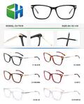 Plastic acetate frame for women with spring hinges CH7919-DA