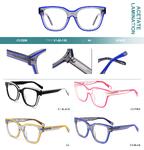 Plastic frames for glasses, acetate lamination Big City CH3208