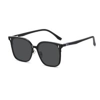 Оправа металлическая с защитой от синего света с флексом + магнитная солнцезащитная насадка (клипон) 7021-GT