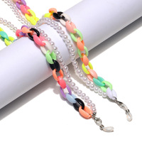 Двойная акриловая цепочка для очков и масок с искусственным жемчугом GL1159