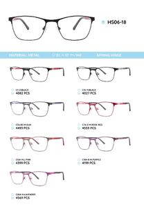 Металлическая оправа с дужками из пластика TR-90 HS06-18