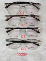 Metal frame for glasses with spring hinges 1028F
