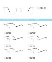 Metal rimless frame with TR-90 temples HK07-14