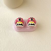 Mini soft contact lens kit retractable W-CT11玫红熊