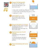 Краситель порошковый TCN, для окрашивания пластиковых CR39 линз с индексом 1.50, набор 10 пакетиков по 10 г