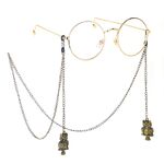 Металлическая нескользящая цепочка бронзового цвета, с подвеской в виде совы, для очков и масок GL202