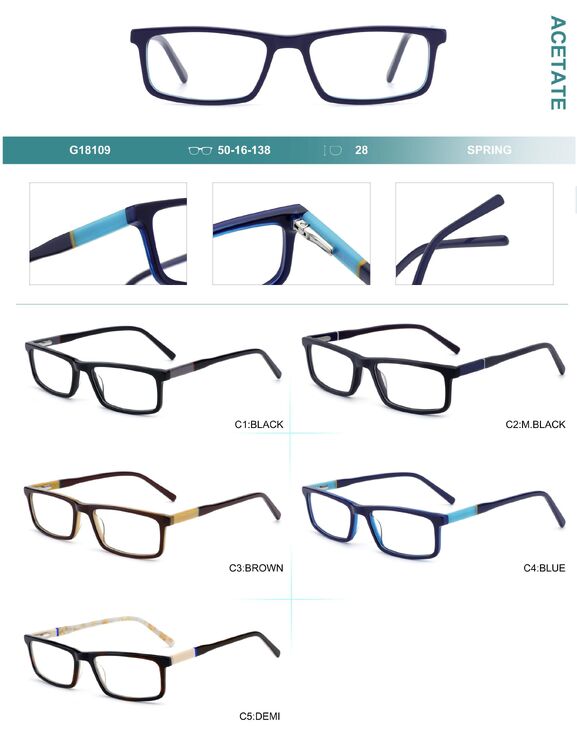 Plastic frames for glasses, acetate material Big City M1129