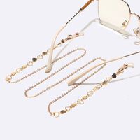 Металлическая нескользящая цепочка золотого цвета, с золотыми сердцами, для очков и масок GL1598