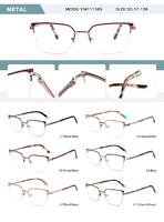 Оправа металлическая полуободковая женская с флексом YM111185-DA