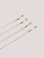 Fashion mixed color rice bead glasses chain with lace bows GM043