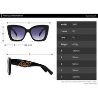 Plastic sunglasses in the shape of a 