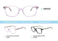 Plastic acetate eyeglasses frame for women with spring hinges WD1521