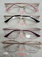Metal frame for glasses with spring hinges 9758B