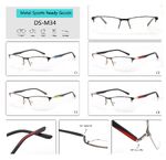 Nylor metal sport eyeglasses frame for men with 360° rotating spring hinges Big City DS-M34
