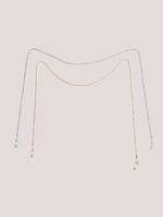 Fashion mixed color rice bead glasses chain with lace bows GM043