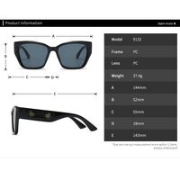 Plastic square sunglasses for women Elit 9132-EL