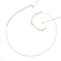 Gold-colored metal non-slip chain, with hollow heart, for glasses and masks GL794