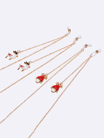 Set of two black and color acrylic glasses chain GM068