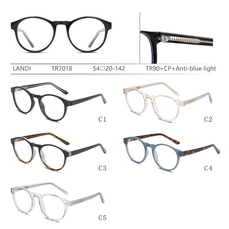 Очки защитные пластиковые TR90+CP с защитой от синего света Landi LD-TR7018