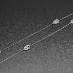 Silver-colored metal non-slip chain, with pendant owl, for glasses and masks GL400-1