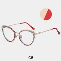 Combined frame (metal + TR90) or glasses with blue light protection, with spring hinges FA87240