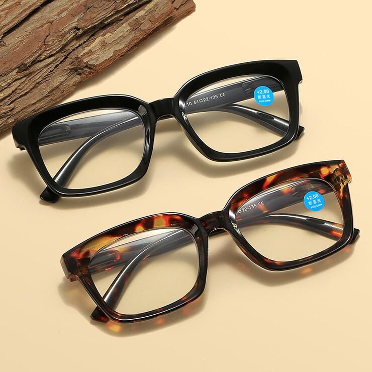 Plastic TR90 glasses for reading, with Blue ray cut protection, diopters from +0.00 to +4.00, RMC=62-64, KY210